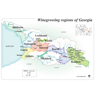 საქართველოს მეღვინეობის რეგიონების რუკა